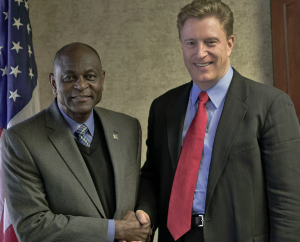 General Larry Ellis at Morgan State University with Matt Daniels